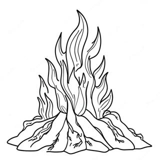 Elemental Fire Coloring Page | Elemental coloring page