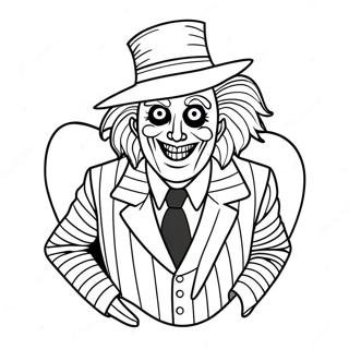 Beetlejuice in Spooky Costume Coloring Page | Beetlejuice coloring page