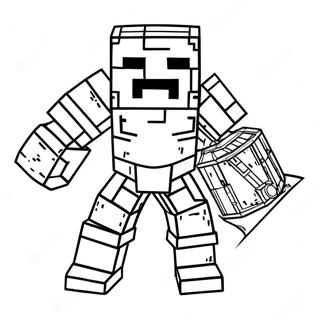 Minecraft Armor Coloring Page | Minecraft Armor coloring page