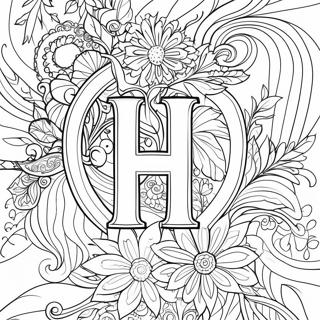 Letter H Coloring Page | Letter H coloring page