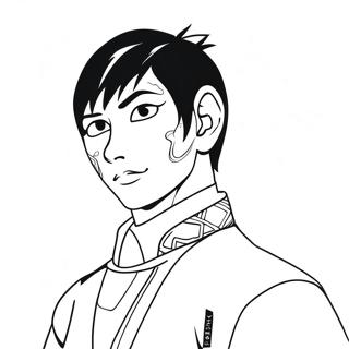Gojo Satoru Coloring Page | Gojo coloring page