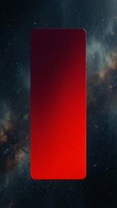 Vibrant red gradient rectangle on a dark abstract background.